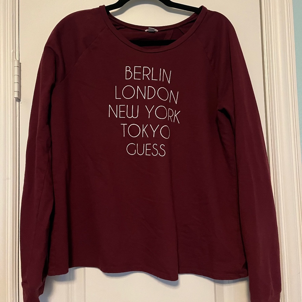 Guess | Maroon Butterfly Back Top